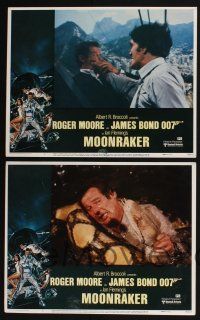 4k339 MOONRAKER 8 LCs '79 Roger Moore as James Bond, Lois Chiles, Richard Kiel as Jaws