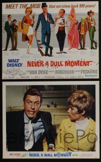4k055 NEVER A DULL MOMENT 9 LCs '68 Disney, Dick Van Dyke, Edward G. Robinson, Dorothy Provine!