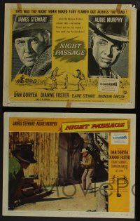 4k350 NIGHT PASSAGE 8 LCs '57 Dan Duryea, Audie Murphy, Elaine Stewart & James Stewart!