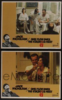 4k751 ONE FLEW OVER THE CUCKOO'S NEST 4 LCs '75 Jack Nicholson, Louise Fletcher, Forman classic!