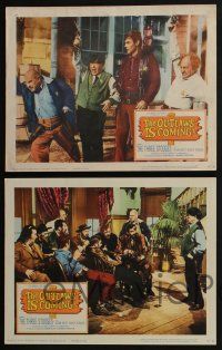 4k589 OUTLAWS IS COMING 6 LCs '65 The Three Stooges with Curly-Joe, sheriff Adam West!
