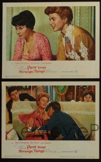 4k755 PARIS DOES STRANGE THINGS 4 LCs '57 Jean Renoir's Elena et les hommes, Ingrid Bergman!
