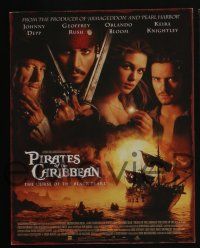4k006 PIRATES OF THE CARIBBEAN 13 LCs '03 Johnny Depp as Jack Sparrow, Keira Knightley, Bloom!
