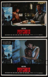 4k388 PSYCHO II 8 LCs '83 Anthony Perkins as Norman Bates, Vera Miles, Meg Tilly, horror sequel!