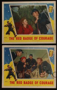 4k543 RED BADGE OF COURAGE 7 LCs '51 Audie Murphy, John Huston, from Stephen Crane Civil War novel!