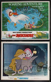 4k057 RESCUERS 9 LCs '77 Disney mouse mystery adventure cartoon, cool art of characters!