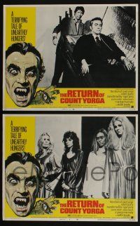 4k395 RETURN OF COUNT YORGA 8 LCs '71 Robert Quarry, AIP vampires, wild monster border art!