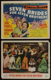 4k420 SEVEN BRIDES FOR SEVEN BROTHERS 8 LCs '54 Jane Powell & Howard Keel, classic MGM musical!