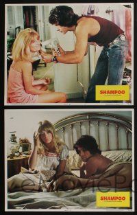 4k422 SHAMPOO 8 LCs '75 great images of hairdresser Warren Beatty, Julie Christie & Goldie Hawn!