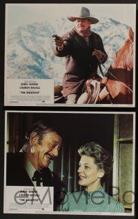 4k428 SHOOTIST 8 LCs '76 Don Siegel, images of cowboy John Wayne & Lauren Bacall, Ron Howard!