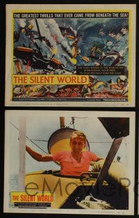 4k430 SILENT WORLD 8 LCs '56 Jacques Cousteau, Louis Malle, thrills from beneath the sea!