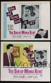 4k768 SIN OF MONA KENT 4 LCs '61 Johnny Olsen, sexy Sandra Francis in title role!