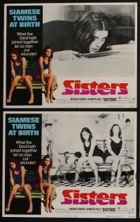 4k433 SISTERS 8 LCs '73 Brian De Palma, Margot Kidder is a set of conjoined twins!