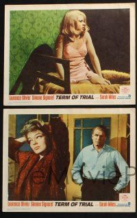 4k459 TERM OF TRIAL 8 LCs '62 Sarah Miles, Laurence Olivier has betrayed wife Simone Signoret!