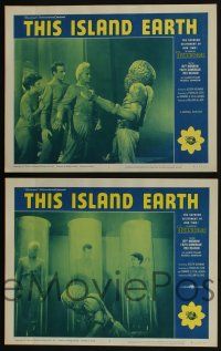 4k465 THIS ISLAND EARTH 8 LCs R64 Jeff Morrow & Faith Domergue, sci-fi images & special f/x scenes!
