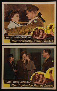 4k883 THOSE ENDEARING YOUNG CHARMS 3 LCs '45 Robert Young & beautiful Laraine Day!