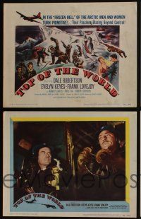 4k474 TOP OF THE WORLD 8 LCs '55 Dale Robertson & Evelyn Keyes trapped on crumbling island of ice!