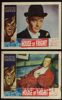 4k778 TWO FACES OF DR. JEKYLL 4 LCs '61 Hammer horror, Paul Massie in title role, Reynold Brown art