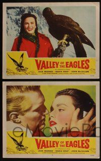 4k600 VALLEY OF THE EAGLES 6 LCs '52 in mortal combat with savage wolves, English Arctic thriller!
