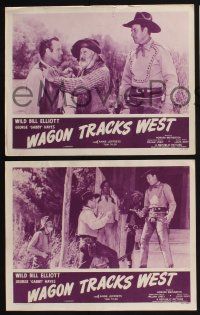 4k890 WAGON TRACKS WEST 3 LCs R52 images of Wild Bill Elliot & George Gabby Hayes!