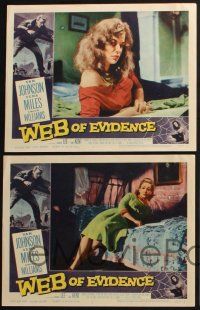 4k492 WEB OF EVIDENCE 8 LCs '59 A.J. Cronin's Beyond This Place, Vera Miles in England!