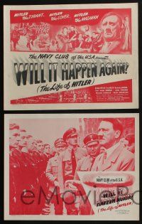 4k504 WILL IT HAPPEN AGAIN 8 LCs '48 Dwain Esper's The Life of Hitler, WWII Nazi images!