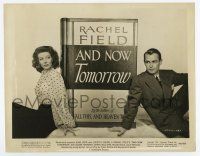4m082 AND NOW TOMORROW 8x10 still '44 Alan Ladd & Loretta Young on giant title book!