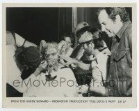 4m272 DEVIL'S RAIN candid 8x10 still '75 makeup men transforming Ernest Borgnine into the monster!