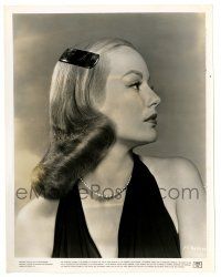 4m345 FAYE EMERSON 8x10.25 still '44 profile c/u of the sexy blonde wearing halter top & pearls!