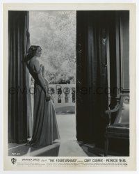 4m359 FOUNTAINHEAD 8x10.25 still '49 Patricia Neal as Dominique w/dress off her shoulder, Ayn Rand
