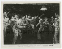 4m366 FROM HERE TO ETERNITY 8x10.25 still R58 Burt Lancaster stops Borgnine & Sinatra in fight!