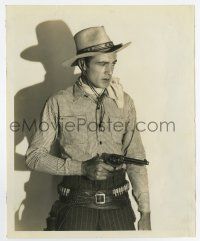 4m864 VIRGINIAN 8x10 still '29 best close up of Gary Cooper with gun by Gene Robert Richee!