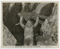4m378 GIANT FROM THE UNKNOWN 8x10 still '58 wacky monster Buddy Baer holding man over his head!