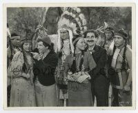 4m384 GO WEST 8x10 still '40 Groucho & Chico Marx romancing Native American Indian maidens!