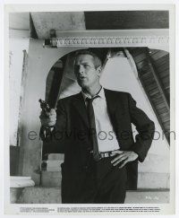 4m406 HARPER 8.25x10 still '66 great close up of Paul Newman pointing gun with hand on his hip!