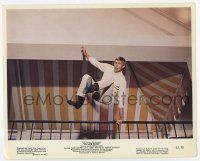 4m028 IN LIKE FLINT color 8x10 still '67 secret agent James Coburn leaping over railing!