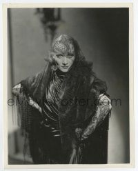4m592 MARLENE DIETRICH 8x10.25 still '35 wearing black lace outfit with veil from Devil Is A Woman!