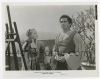 4m688 PRINCE OF FOXES 8x10.25 still '49 pretty Wanda Hendrix stares at handsome Tyrone Power!