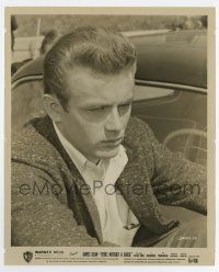 4m707 REBEL WITHOUT A CAUSE 8.25x10 still '55 great super close up of deep in thought James Dean!