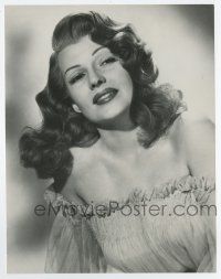 4m716 RITA HAYWORTH 7.25x9.5 still '40s great sexy close up with bare shoulders & flowing hair!