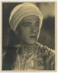 4m734 RUDOLPH VALENTINO deluxe 7.5x9.5 still '26 from Son of the Sheik with facsimile signature!