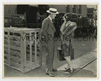 4m766 SNAPPY SNEEZER 8x10 still '29 Charley Chase with goat by Thelma Todd in wild hat & fur!