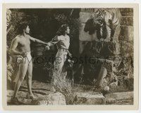 4m772 SONG OF INDIA 8x10 still '49 Sabu holding knife saves Gail Russell from tiger attack!