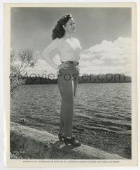 4m803 SUSAN HAYWARD 8.25x10 still '46 smiling & standing by the sea while making Canyon Passage!