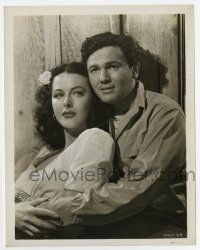 4m839 TORTILLA FLAT 8x10.25 still '42 c/u of John Garfield holding sexiest Hedy Lamarr!