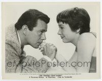 4m844 TROUBLE WITH HARRY 8x10.25 still '55 Hitchcock, c/u of John Forsythe & Shirley MacLaine!