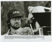 4m846 TWILIGHT ZONE candid 7.25x9.25 still '83 director Steven Spielberg c/u on set behind camera!