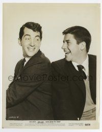 4m897 YOU'RE NEVER TOO YOUNG 8x10.25 still '55 close up of happy Dean Martin & Jerry Lewis!