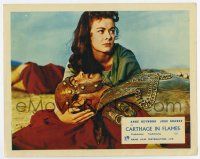 4m009 CARTHAGE IN FLAMES color English FOH LC '60 Anne Heywood comforts fallen Roman soldier!