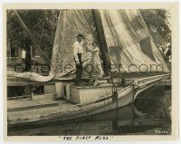 4m348 FIRST KISS 8x10.25 still '28 young Gary Cooper & Fay Wray standing on sailboat, lost film!